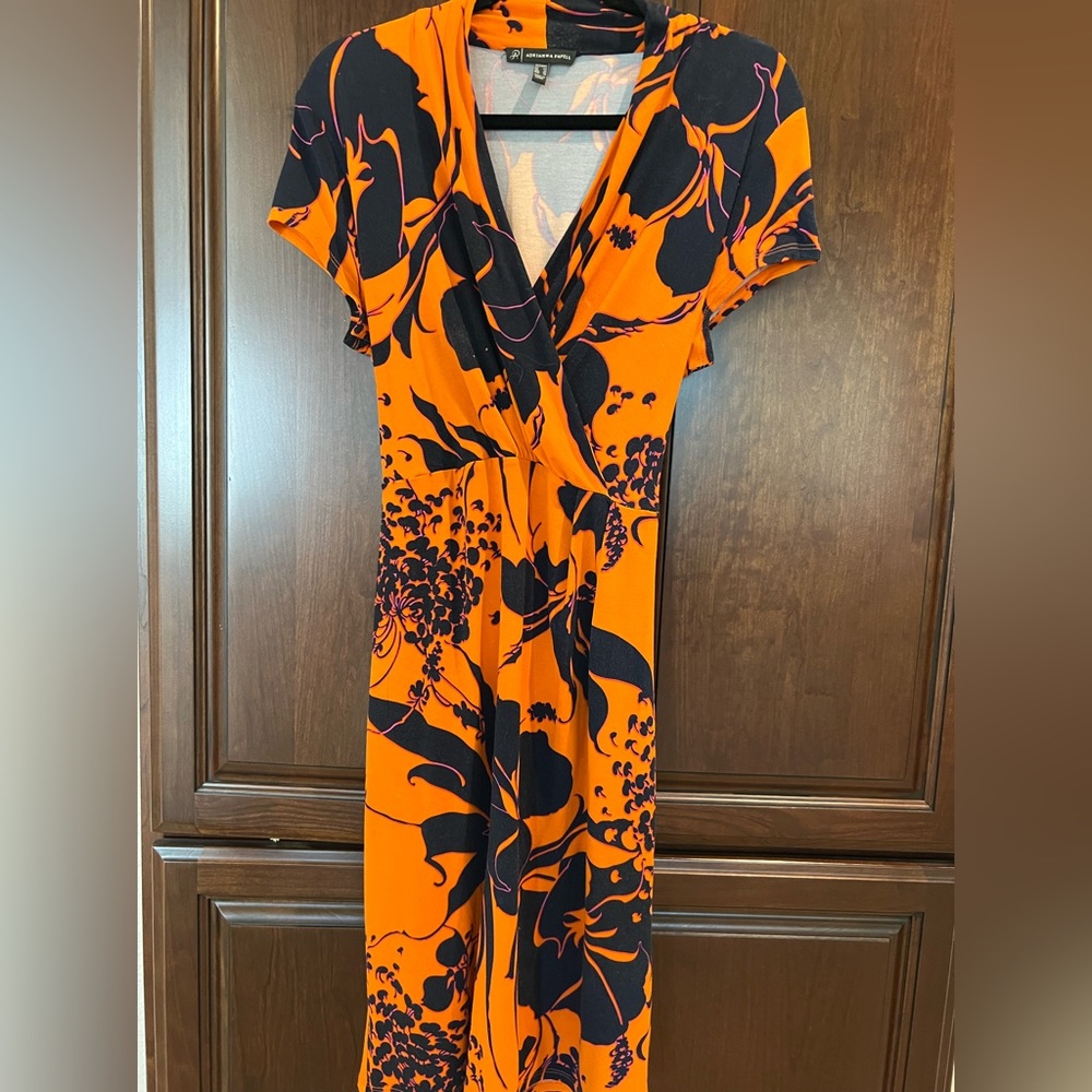 Adrianna papell short sleeve midi dress